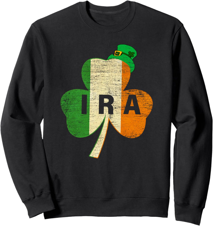 St. Patricks Day IRA Vintage Irland Flagge Irish Luck Shamrock Sweatshirt