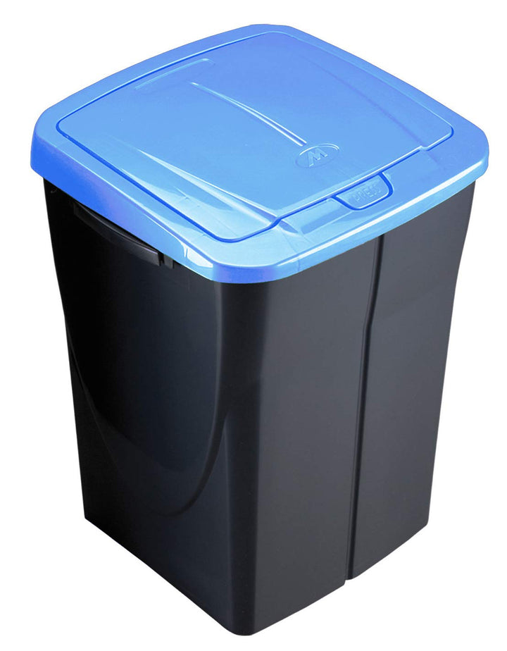 Mondex Müllsortierer 45 Liter mit blauem Deckel, Blau