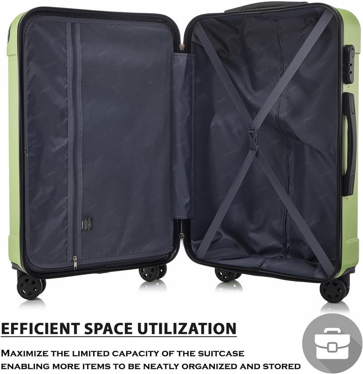 yonsly Trolley Koffer Suitcase, Reisekoffer, Rollkoffer Handgepäck, Hartschalenreisekoffer mit 4 Rol