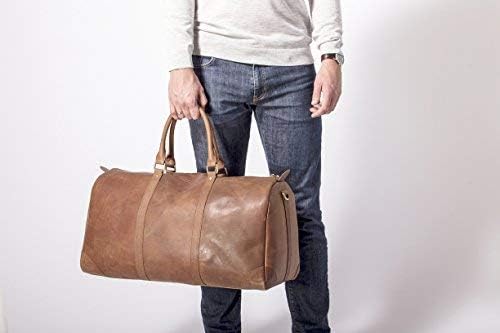 HOLZRICHTER Berlin No 8-2 (L) - Premium Weekender Reisetasche, Sporttasche & Handgepäck aus Leder -