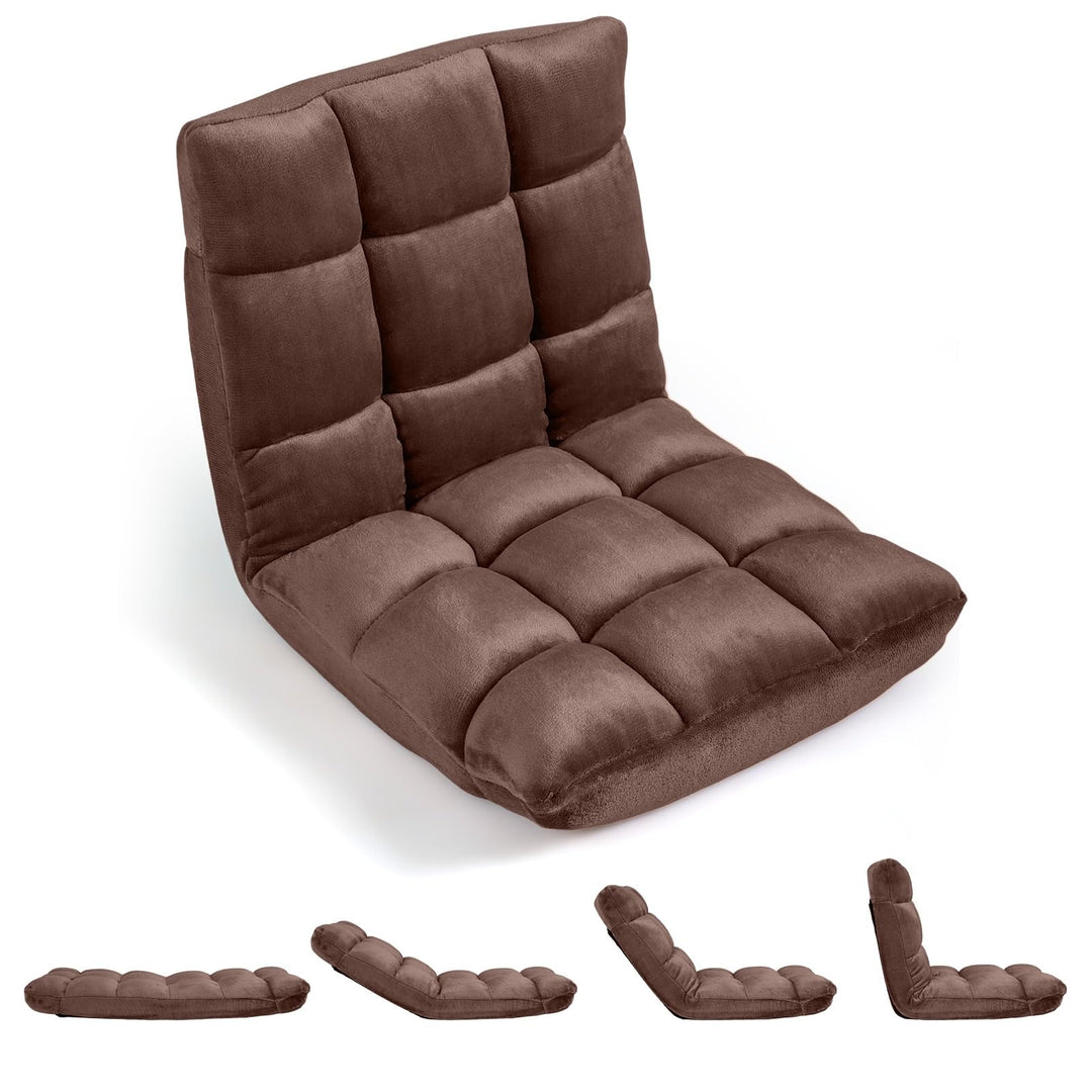 RELAX4LIFE Bodenstuhl Klappbar, Bodensessel mit Verstellbarer Rückenlehne &amp; Liegefunktion, Relaxsess
