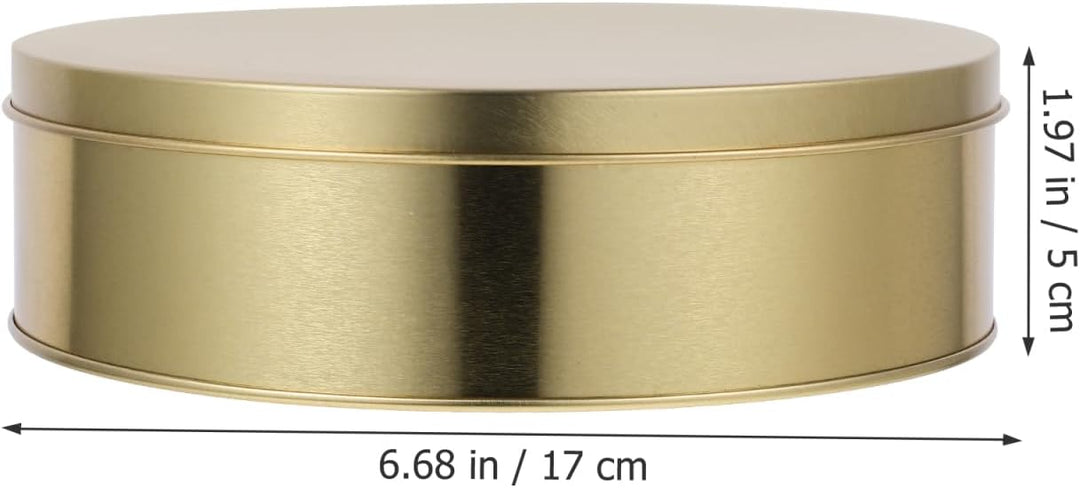 Kichvoe 3er Set Keksdose Metall Mit Deckel 6.5 Zoll Rund Golden Plätzchendose Für Aufbewahrung Von K