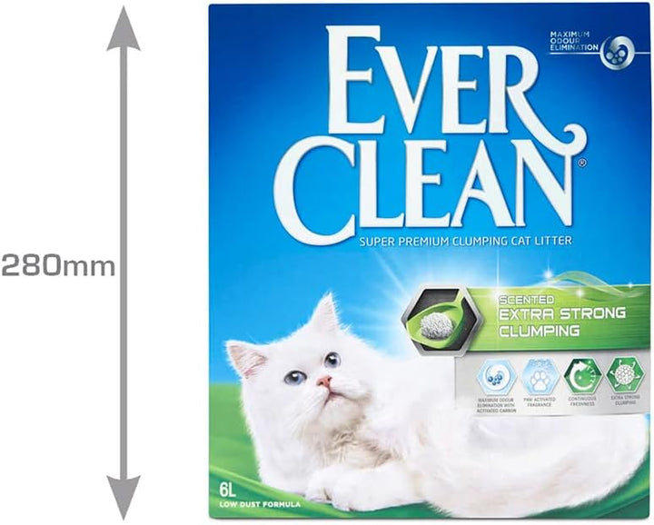 Ever Clean Katzenstreu, mit Duft, verklumpt, Stärke Extra Strong, 6 l