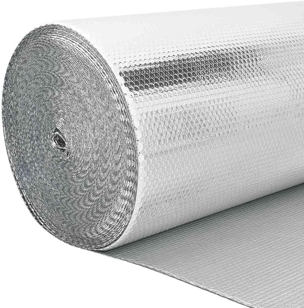 vidaXL Heizkörper-Reflektorfolie Silber 30 x 0,6 m Polyethylen, Heizkörperreflektor für Wohnzimmer,