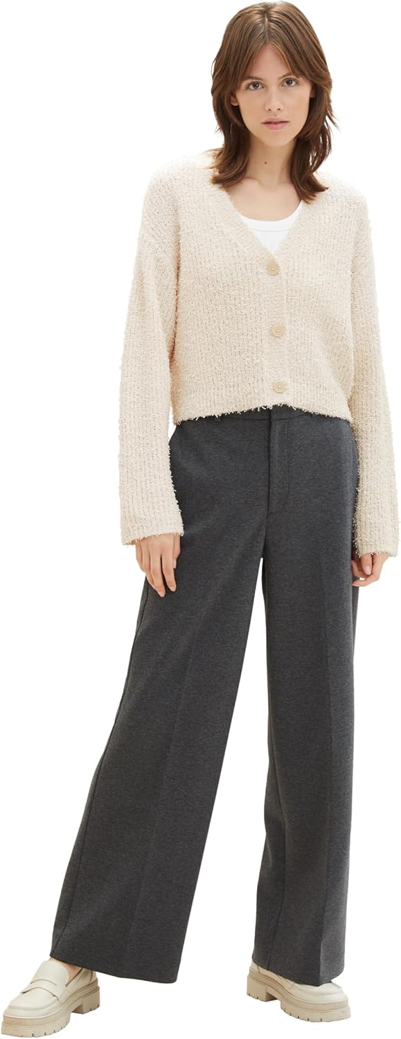TOM TAILOR Denim Damen Cosy Relaxed Cardigan L 29511 - Soft Neutral Beige, L 29511 - Soft Neutral Be