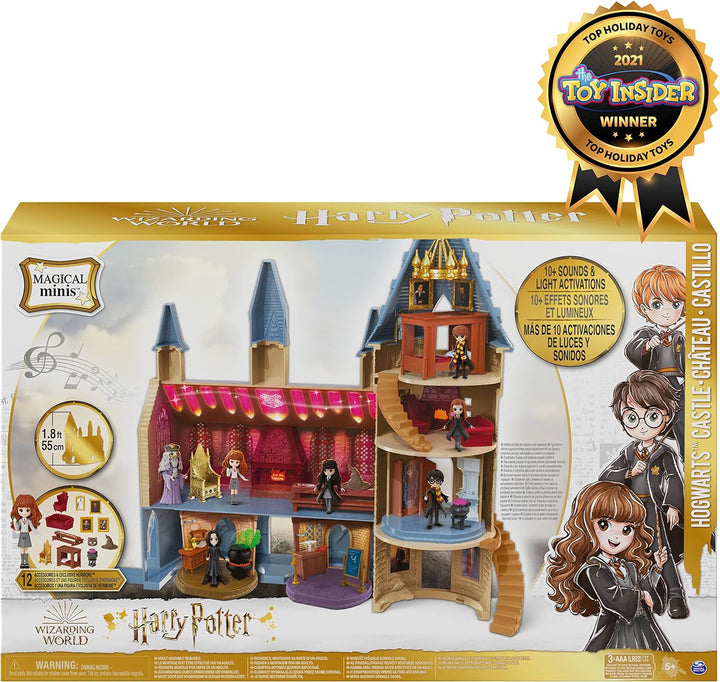 Spin Master Wizarding World Harry Potter - Schloss Hogwarts Spielset mit Licht und Sound sowie exklu