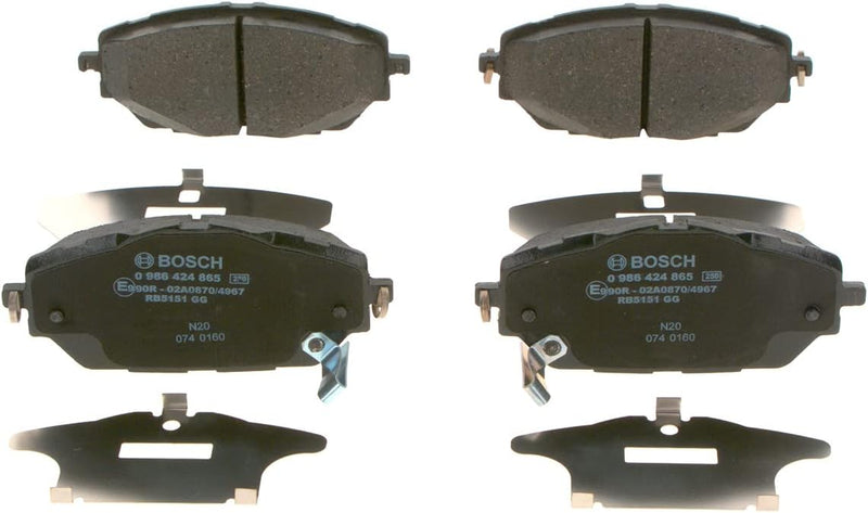 Bosch BP2488 Bremsbeläge - Vorderachse - ECE-R90 Zertifizierung - vier Bremsbeläge pro Set