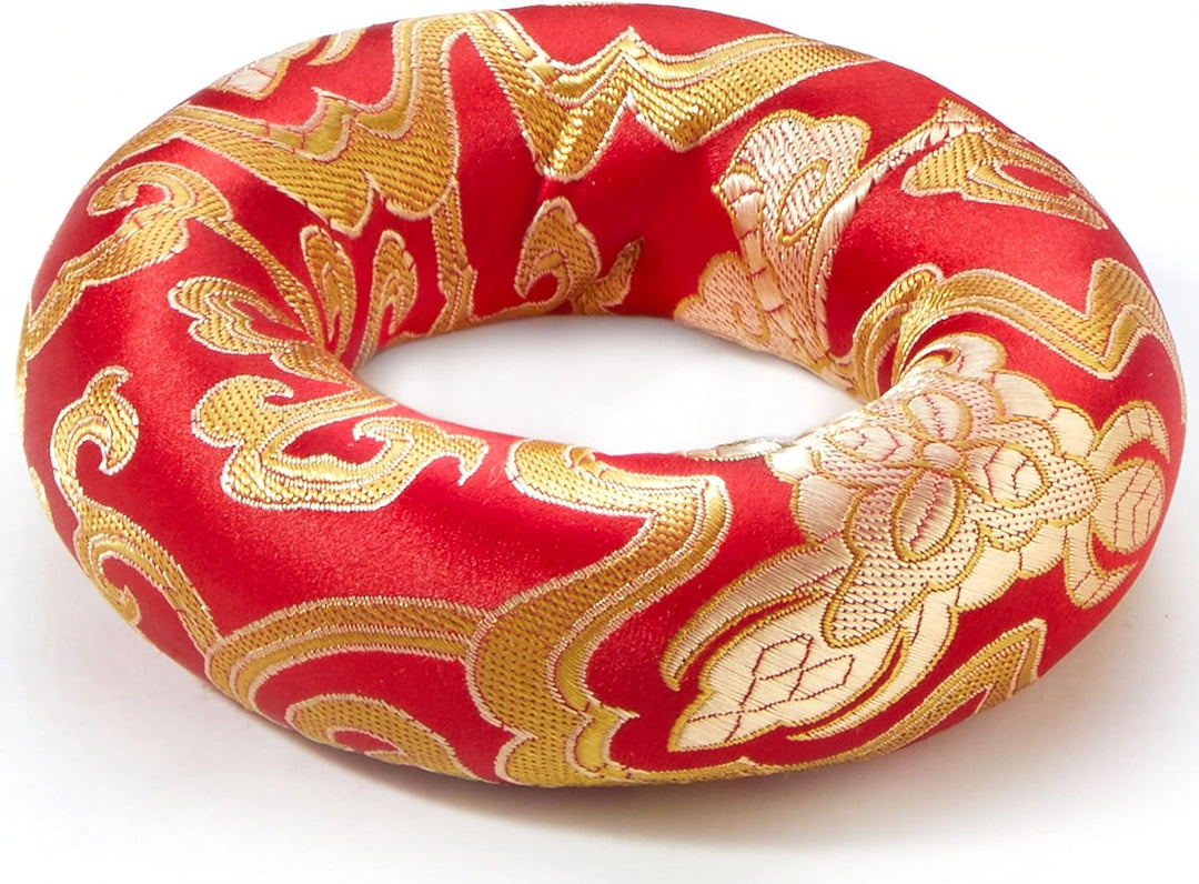 Tibetische Klangschale Set, mit Klöppel und Klangschalenkissen in Loktapapier Geschenk-Box. Singing