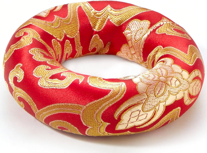 Tibetische Klangschale Set, mit Klöppel und Klangschalenkissen in Loktapapier Geschenk-Box. Singing