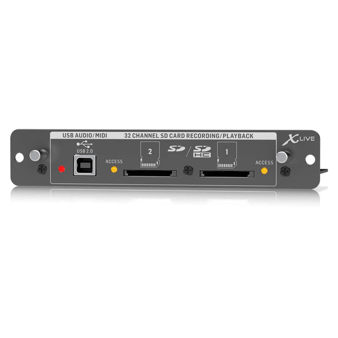 Behringer XLIVE X32-Erweiterungskarte für 32-Kanal-Live-Aufnahme/Wiedergabe auf SD/SDHC-Karten und U