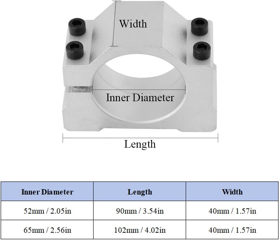 65 mm CNC Spindelmotorhalterung, Aluminiumlegierung CNC-Motorhalterung Spindelmotorhalterung mit Sch
