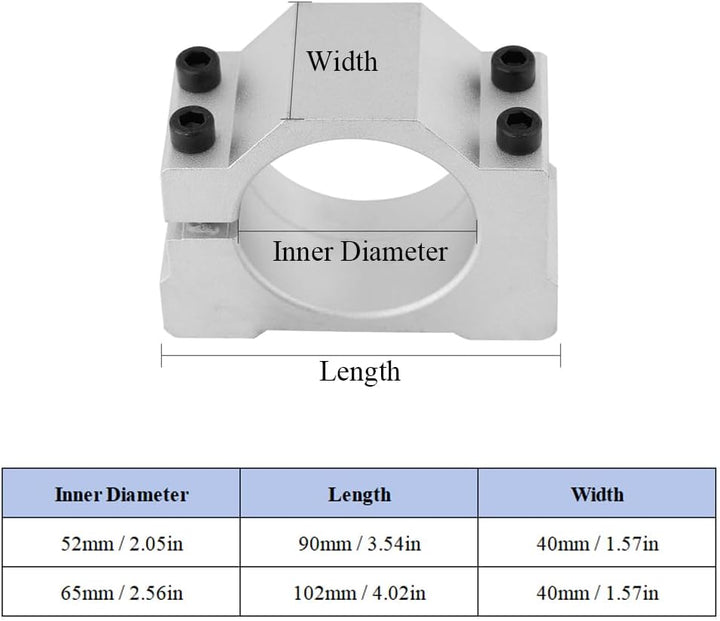 65 mm CNC Spindelmotorhalterung, Aluminiumlegierung CNC-Motorhalterung Spindelmotorhalterung mit Sch