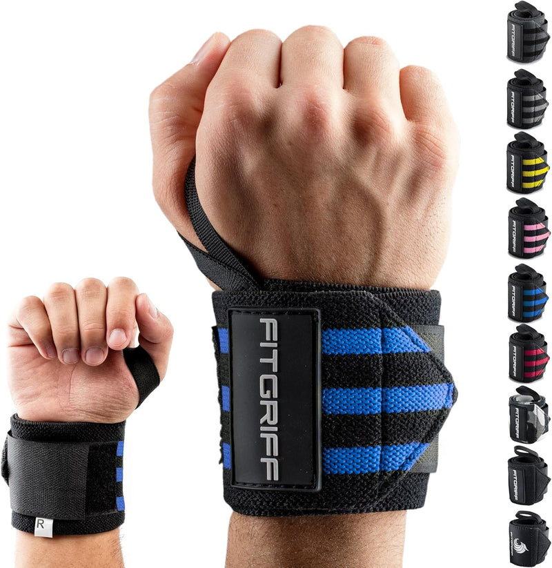 FITGRIFF® Handgelenk Bandagen [Wrist Wraps] 45cm Handgelenkbandage für Fitness, Handgelenkstütze, Bo