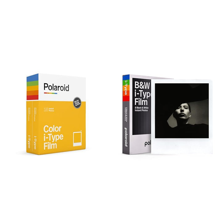 Polaroid – 6009 – Sofortbild-Farbfilm Typ I – Einzelpackung – 16 Fotos & Polaroid B&W Film für i-Typ