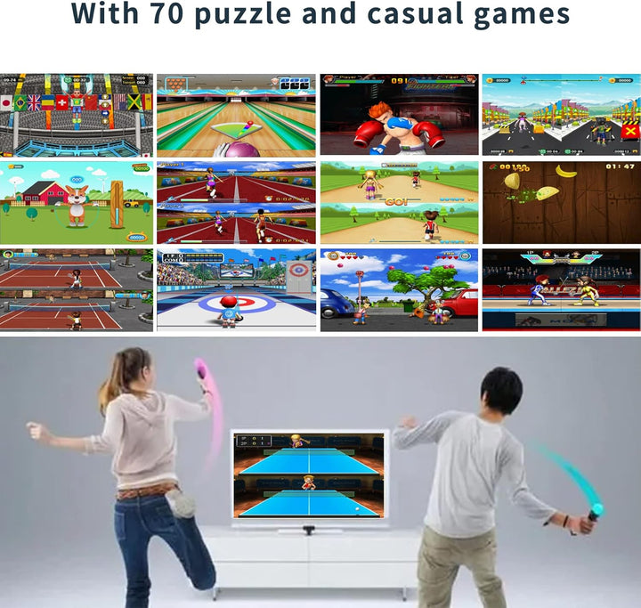 Spielekonsole für Kinder und Erwachsene, HD-Retro-Videospielsystem mit 900+ Spielen, 17 Kamera-AR-Sp