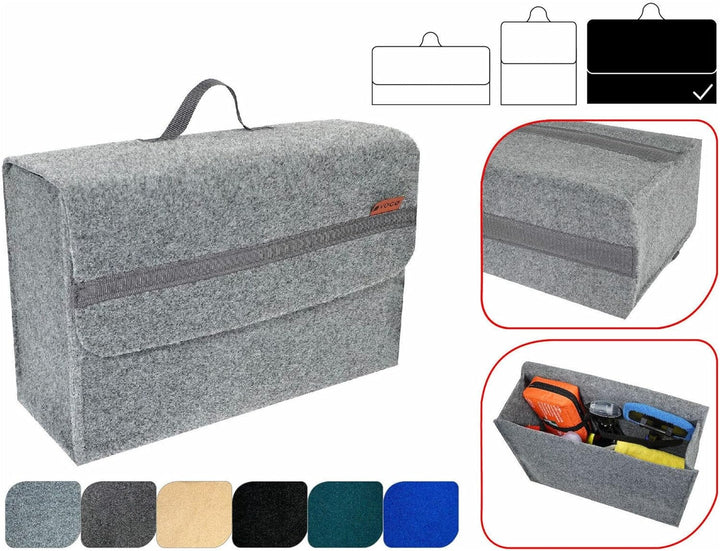 M MOTOS Auto Kofferraumtasche Filz Kfz Kofferraum Organizer für Werkzeug & Autopflege