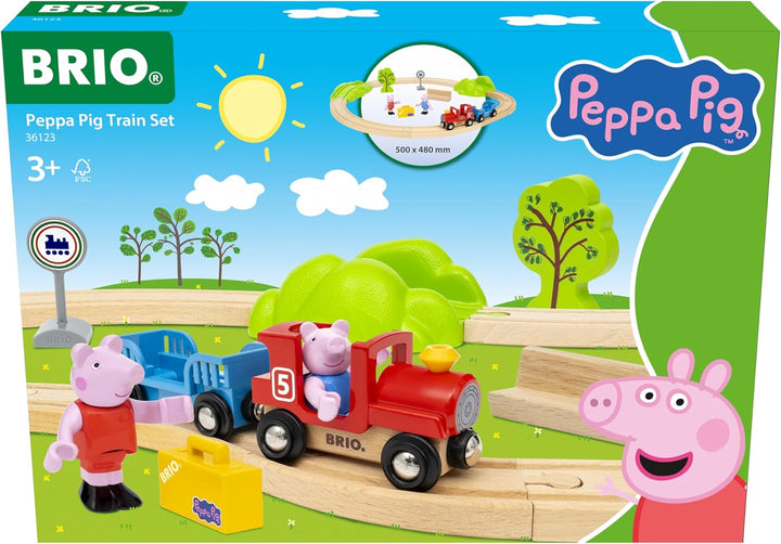 BRIO - Peppa Wutz Eisenbahn-Set - Spielzeug Eisenbahn für Kinder mit Spielfiguren und weiterem Zubeh