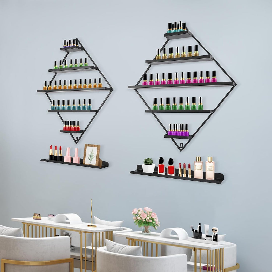 5 Ebenen Rhombus Nagellack Organizer Regal Display, Nagellack Regal, Wandregal Nagellackständer, Met