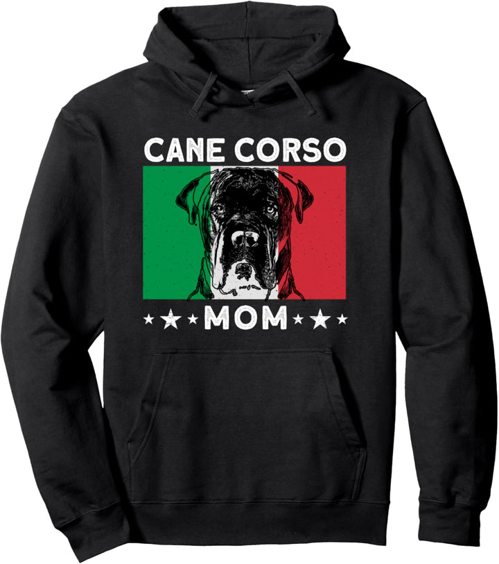 Woman Cane Corso Mom Italiano Dog Italy Flagge Pullover Hoodie