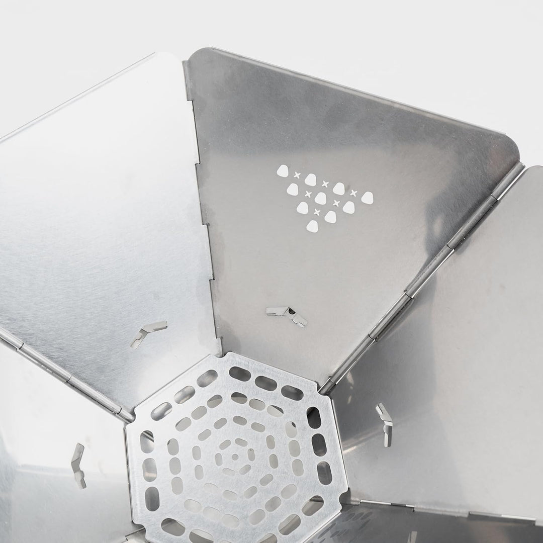 BOXIO - FIRE: Edelstahl Feuerschale mit Grillrost - Oktagon Feuerstelle Outdoor & Camping Grill, Kle