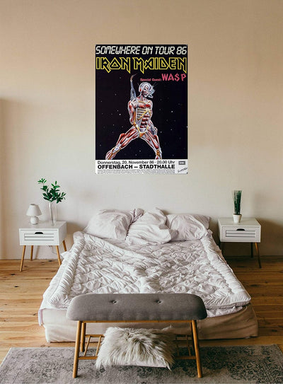 Iron Maiden - Somewhere, Frankfurt 1986 » Konzertplakat/Premium Poster | Live Konzert Veranstaltung