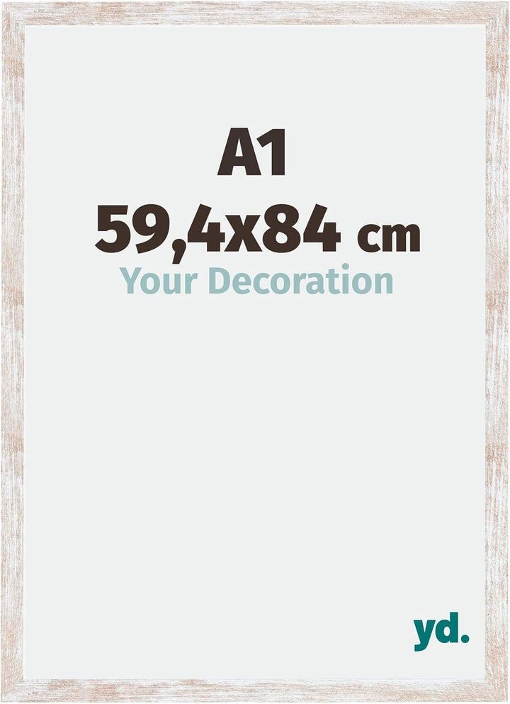 yd. Your Decoration - Bilderrahmen 59,40x84,00 cm - Bilderrahmen aus MDF mit Acrylglas - Antireflex