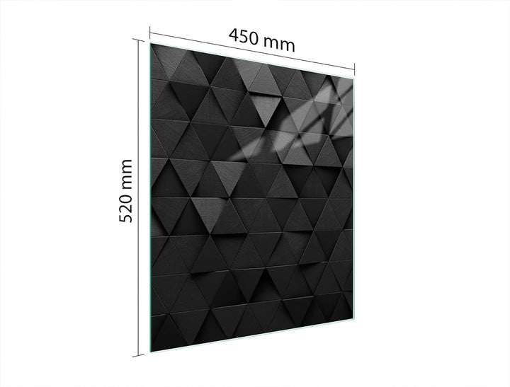 DarHaus Herdabdeckplatte einteilig 45x52 cm Ceranfeld Abdeckung Glas Spritzschutz Abdeckplatte Glasp