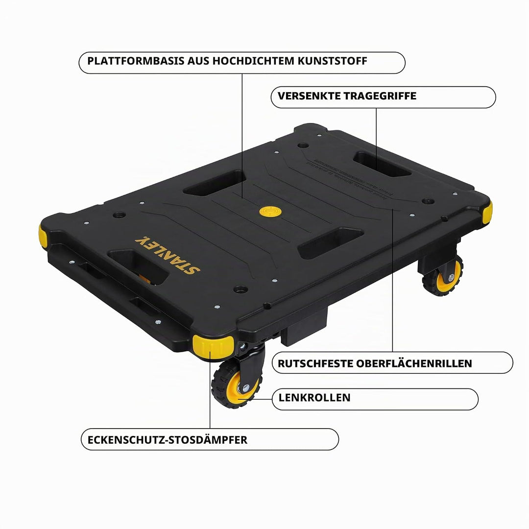 STANLEY PC531 Mehrzweckwagen, Rollwagen, Schwarz, 600 x 450 mm