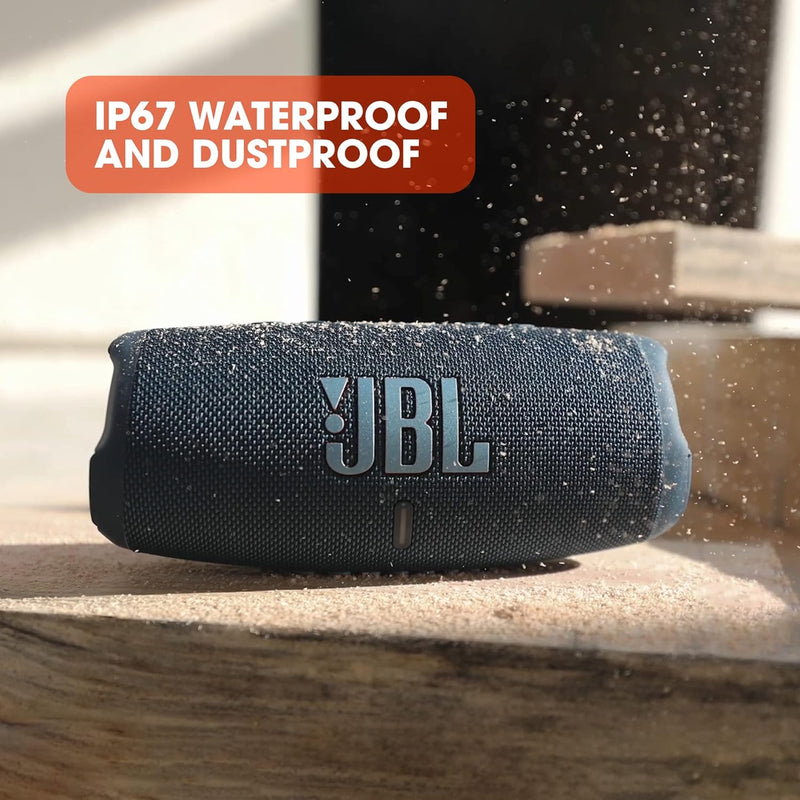 JBL Charge 5 Bluetooth-Lautsprecher in Petrol-Blau – Wasserfeste, portable Boombox mit integrierter