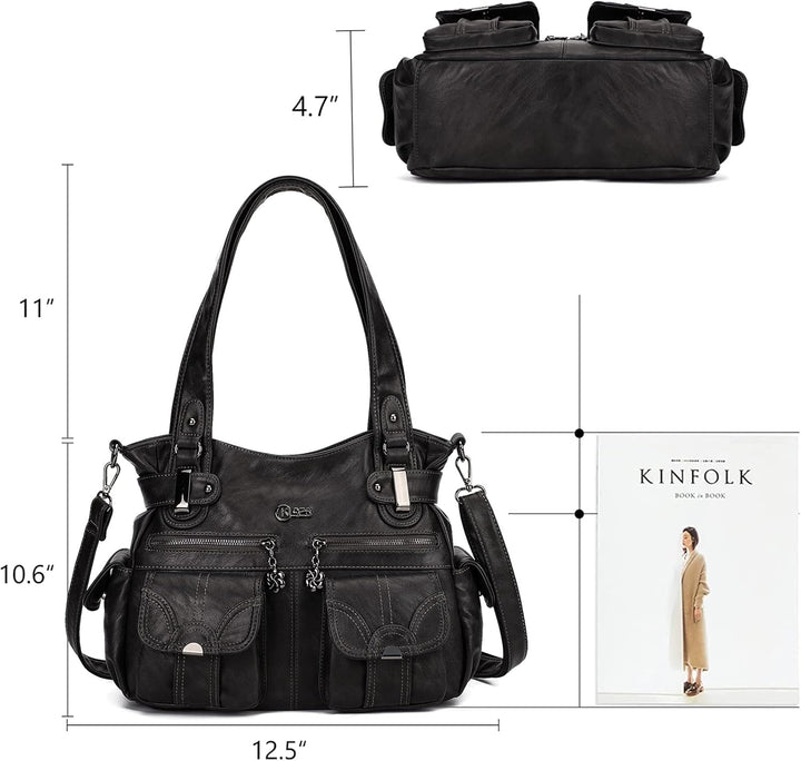 KL928 Handtasche Damen Umhängetaschen grosse Damenhandtasche Schultertasche gemacht aus PU Leder Kun