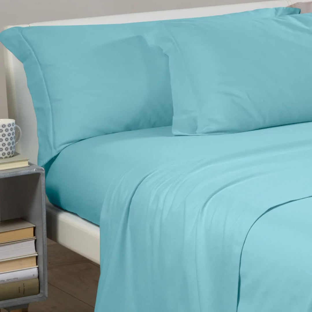 Caleffi Einfarbiges Flanell-Bettwäsche-Set, Anice, Einzelbett Einzelbett Anis, Einzelbett Anis