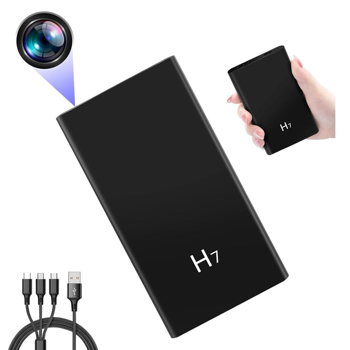 Powerbank-Minikamera, HD 1080P Klein Kamera mit Nachtsichtfunktion, Videokamera, 5000mAh Powerbank-K