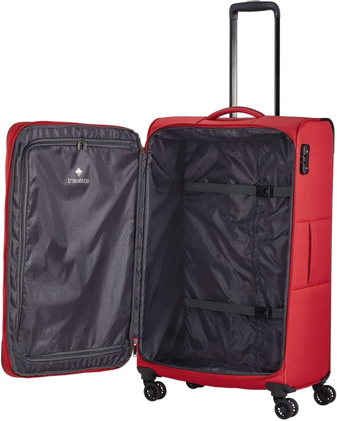 travelite 4-Rad Koffer Set Weichschale, Grössen L/M/S, Serie CHIOS Trolley Set in zeitloser Optik, H