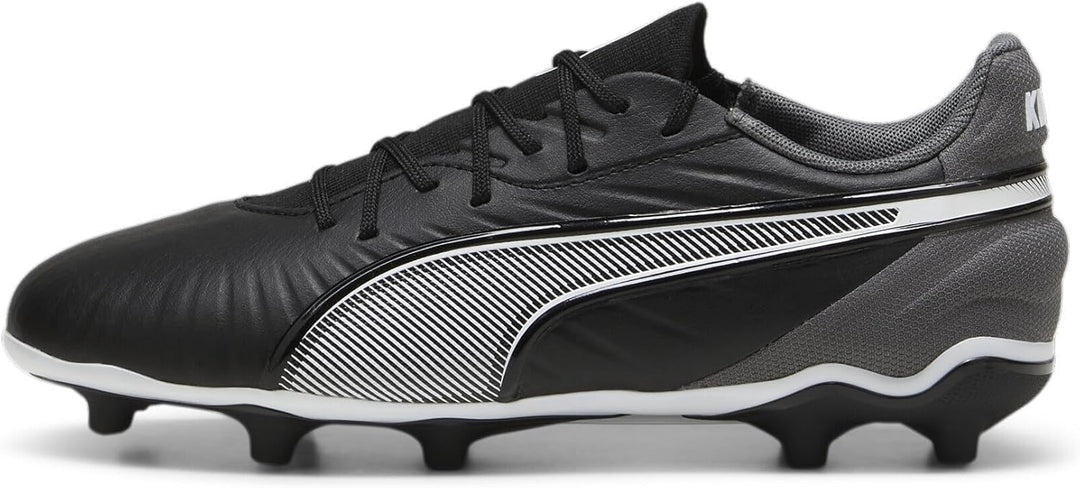 PUMA Unisex Kinder King Match Fg/Ag JrSoccer Shoe 29 EU Puma Black Puma White Cool Dark Gray, 29 EU