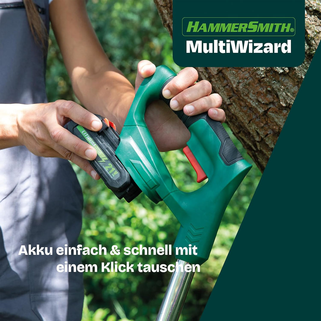 Hammersmith MultiWizard - Das Original aus dem TV - Akku Gartengerät - Rasentrimmer, Rasenmäher, Kan