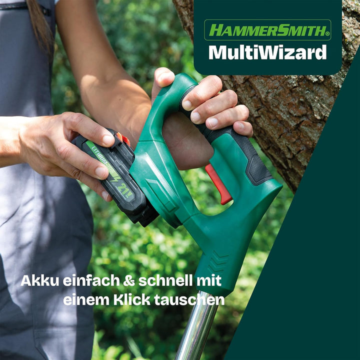 Hammersmith MultiWizard - Das Original aus dem TV - Akku Gartengerät - Rasentrimmer, Rasenmäher, Kan