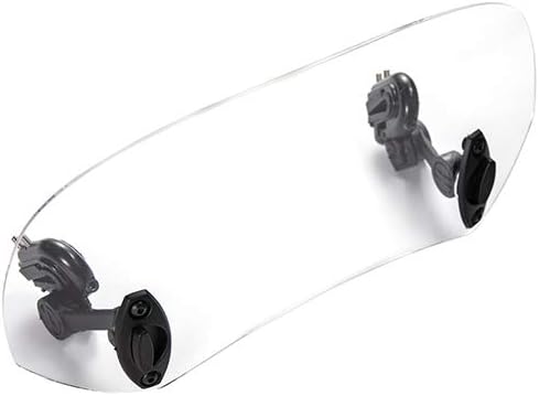 Motorrad Windschutzscheibe Universal Clamp-On Variable Windschutzscheibe Spoiler Extension (Transpar