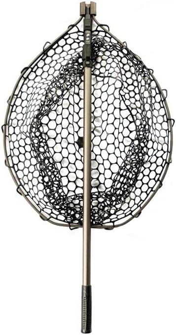 Mostal Forellenkescher 1,40m / 60 x 46cm Gumminetz Teleskopierbar Kescher