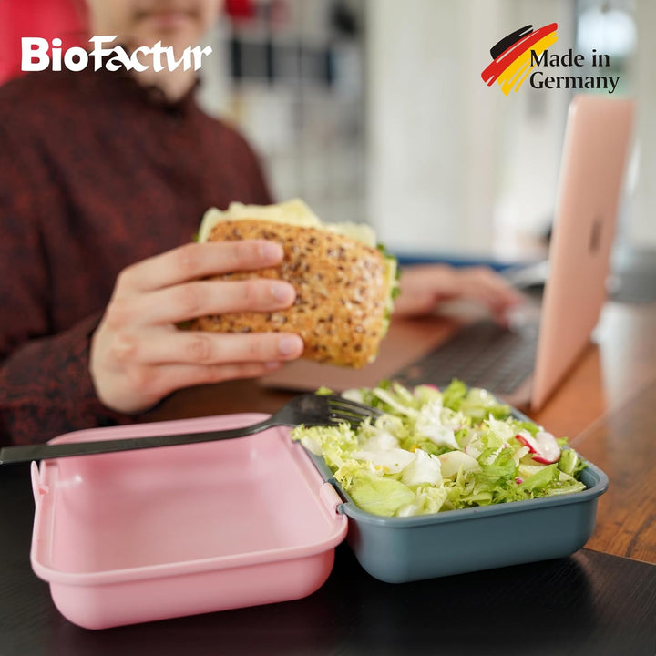 BioFactur Brotdose Erwachsene,Kinder | 3er Jausenbox Kinder | BPA Frei Vesperbox | Butterbrotdose Sp