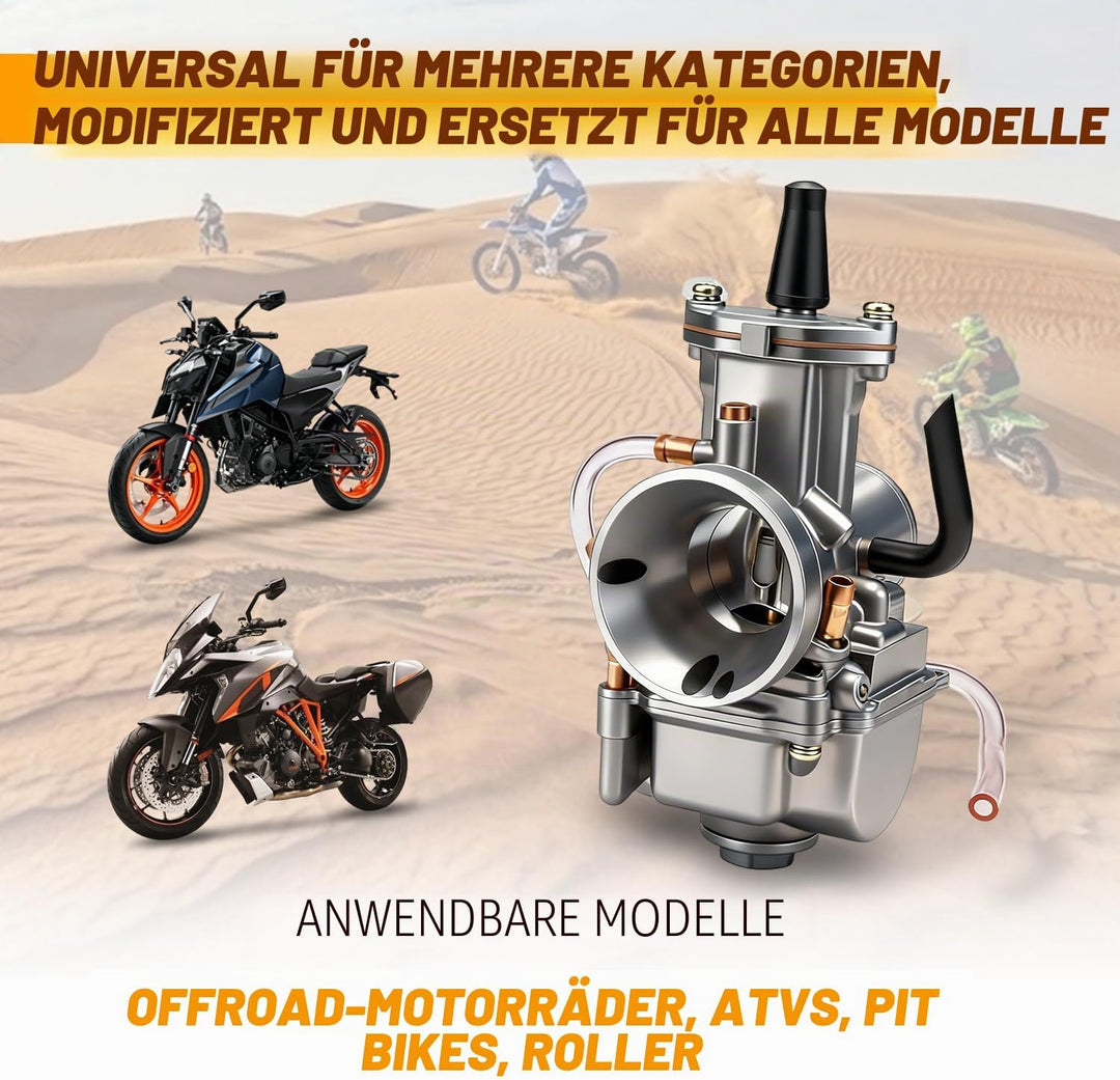 PWK 30 Power-Jet-Vergaser für Rennmotorrad, ATV, Geländemotorrad, Scooter, 30 mm KOSO 30MM, KOSO 30M