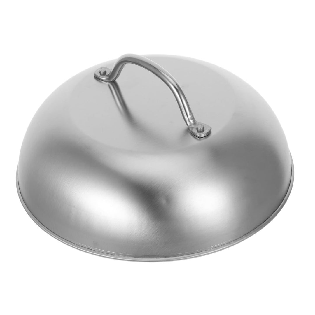 Kisangel Grillabdeckung Aus Edelstahl Runde Abdeckhaube Für Kochen Im Freien Metall-topfdeckel Zum B
