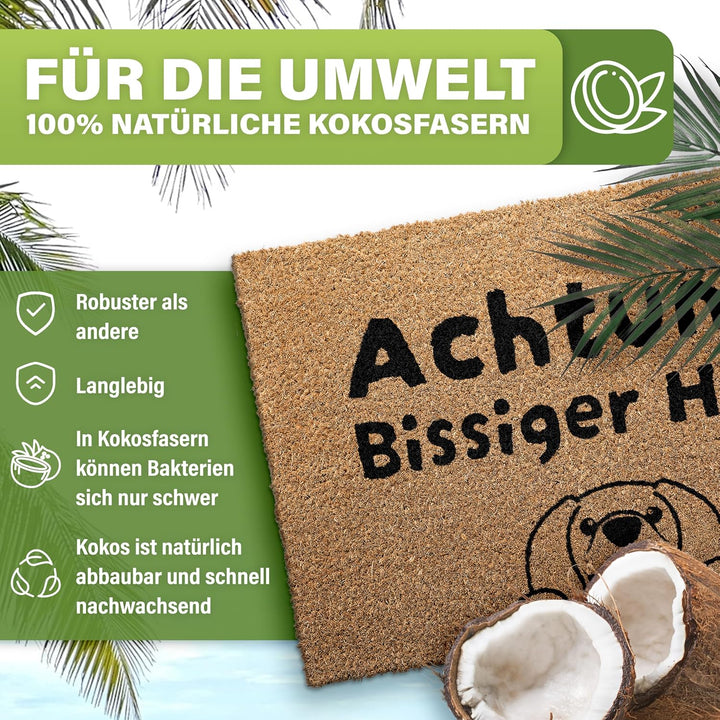 Fussmatte Kokos [Wetterfest] - extrem robust - Fussabtreter aussen - die Kokosmatte Fussmatte aussen