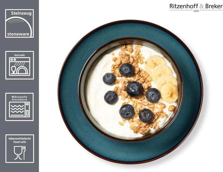 Frühstücksset Bali, 12-teilig, Blau, Frühstücksset