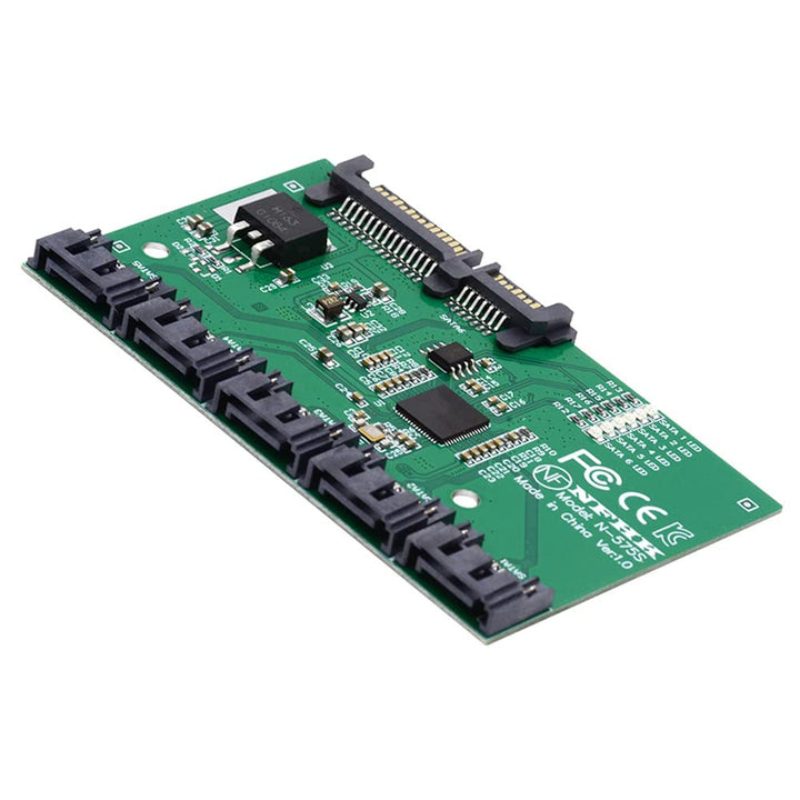 cablecc 6Gbps SATA 3.0 1 bis 5 Splitter Ports HUB Adapter Konverter PM Multiplier Port Selector JMB5