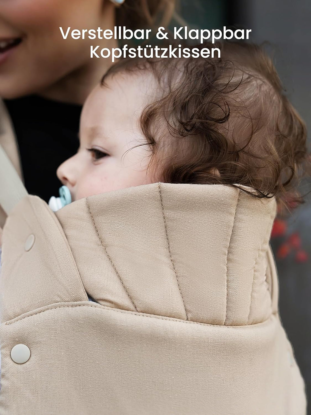 Grownsy Babytrage, Ein-Klick-Schnalle für Einfaches Anlegen, Bequemer Träger von Neugeborenem bis Kl