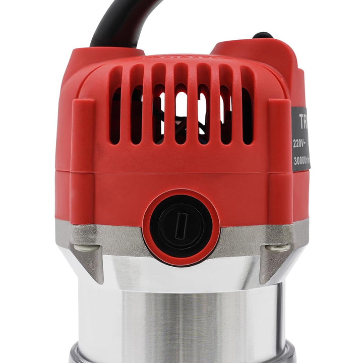 800W Einhandfräse Holzschneidemaschine, 1/4'' Elektrische Oberfräse Kantenfräse aus Aluminium Einste