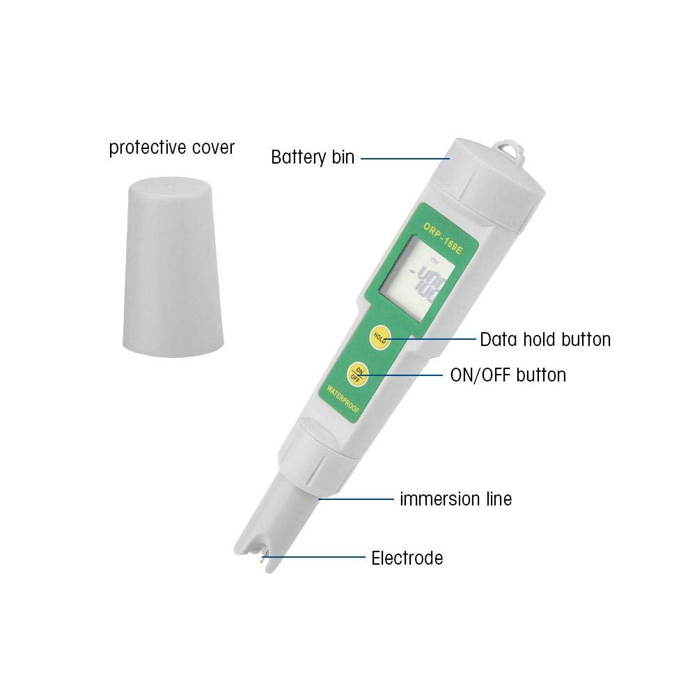 ORP-169-Tester, 1-Punkt-Korrektur Tragbarer Wasserqualitätsmonitor 1 mV Digitaler Tester Pen Abnehmb