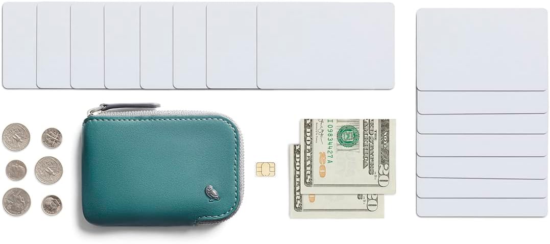 Bellroy Leder Card Pocket Brieftasche (max. 15 Karten und Scheine) - Teal, Teal