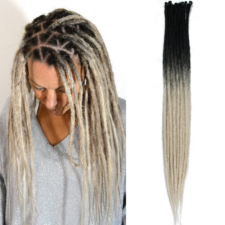 Dünne 0.6cm Synthetische Dreadlock Extensions Handgemacht 24 Zoll 20 Stränge Häkelhaar Lange Häkelzö