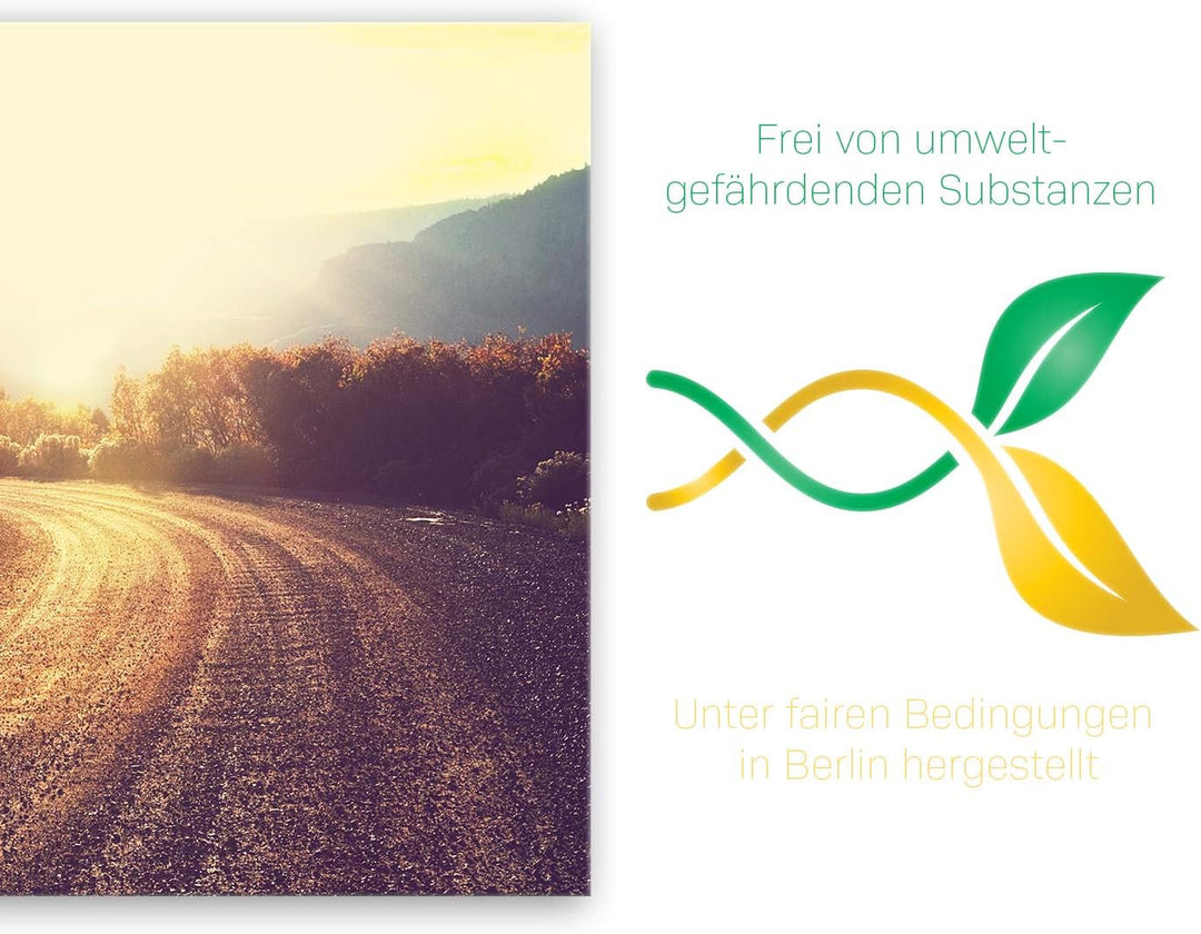 ge Bildet Bild auf Leinwand | Landschaftsbilder - road in forest E in 70x50 cm als Wandbild | Wand-d